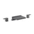 Flusso Serie 196 196.2410CF 3 Hole Deck Mount Cascade / Sheet Flow Roman Tub Faucet