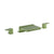 Flusso Serie 196 196.2410CF 3 Hole Deck Mount Cascade / Sheet Flow Roman Tub Faucet