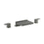 Flusso Serie 196 196.2410CF 3 Hole Deck Mount Cascade / Sheet Flow Roman Tub Faucet