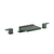 Flusso Serie 196 196.2410CF 3 Hole Deck Mount Cascade / Sheet Flow Roman Tub Faucet