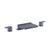 Flusso Serie 196 196.2410CF 3 Hole Deck Mount Cascade / Sheet Flow Roman Tub Faucet