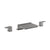 Flusso Serie 196 196.2410CF 3 Hole Deck Mount Cascade / Sheet Flow Roman Tub Faucet