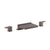 Flusso Serie 196 196.2410CF 3 Hole Deck Mount Cascade / Sheet Flow Roman Tub Faucet