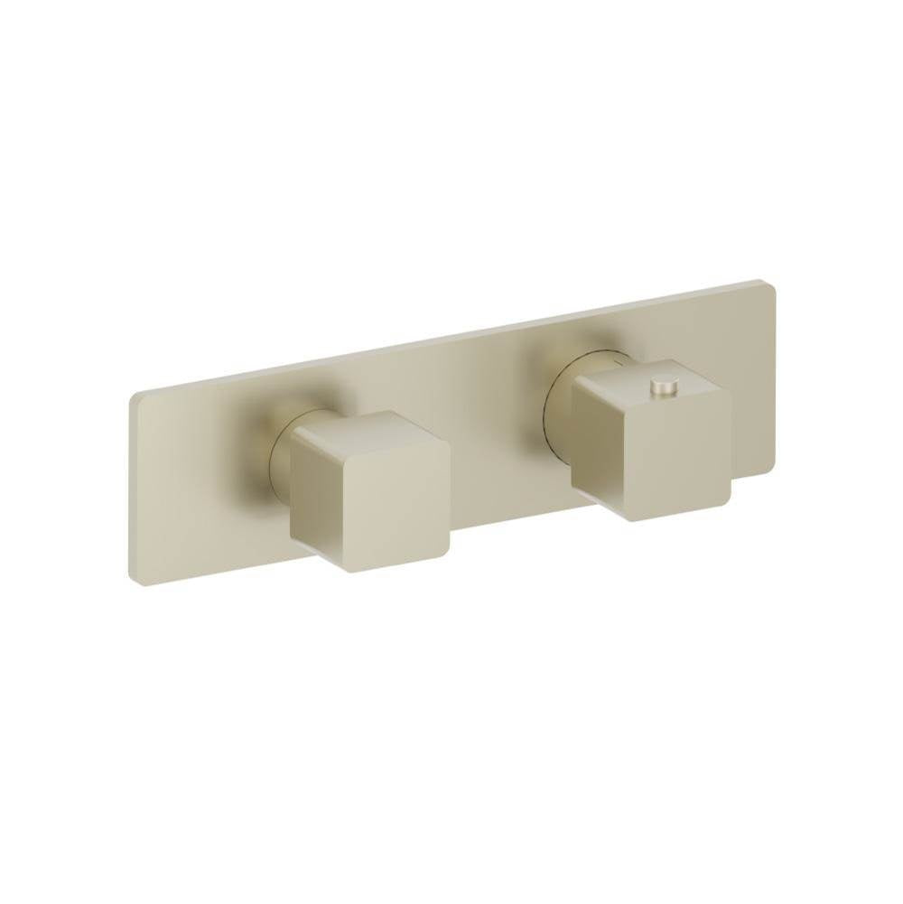 Flusso Serie 196 196.2705 3/4" Horizontal Thermostatic Shower Valve & Trim - 3 Output