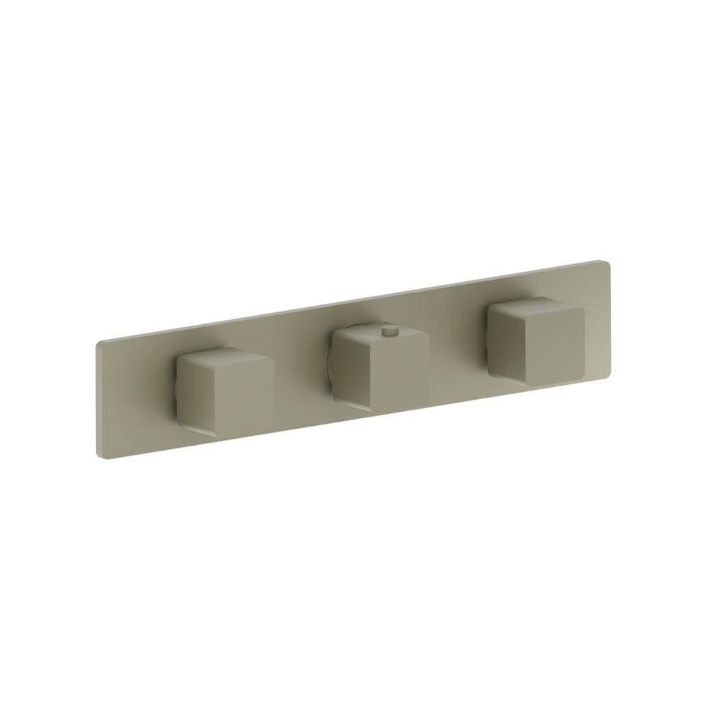 Flusso Serie 196 196.2715T Trim For Horizontal Thermostatic Valve with 2 Volume Controls