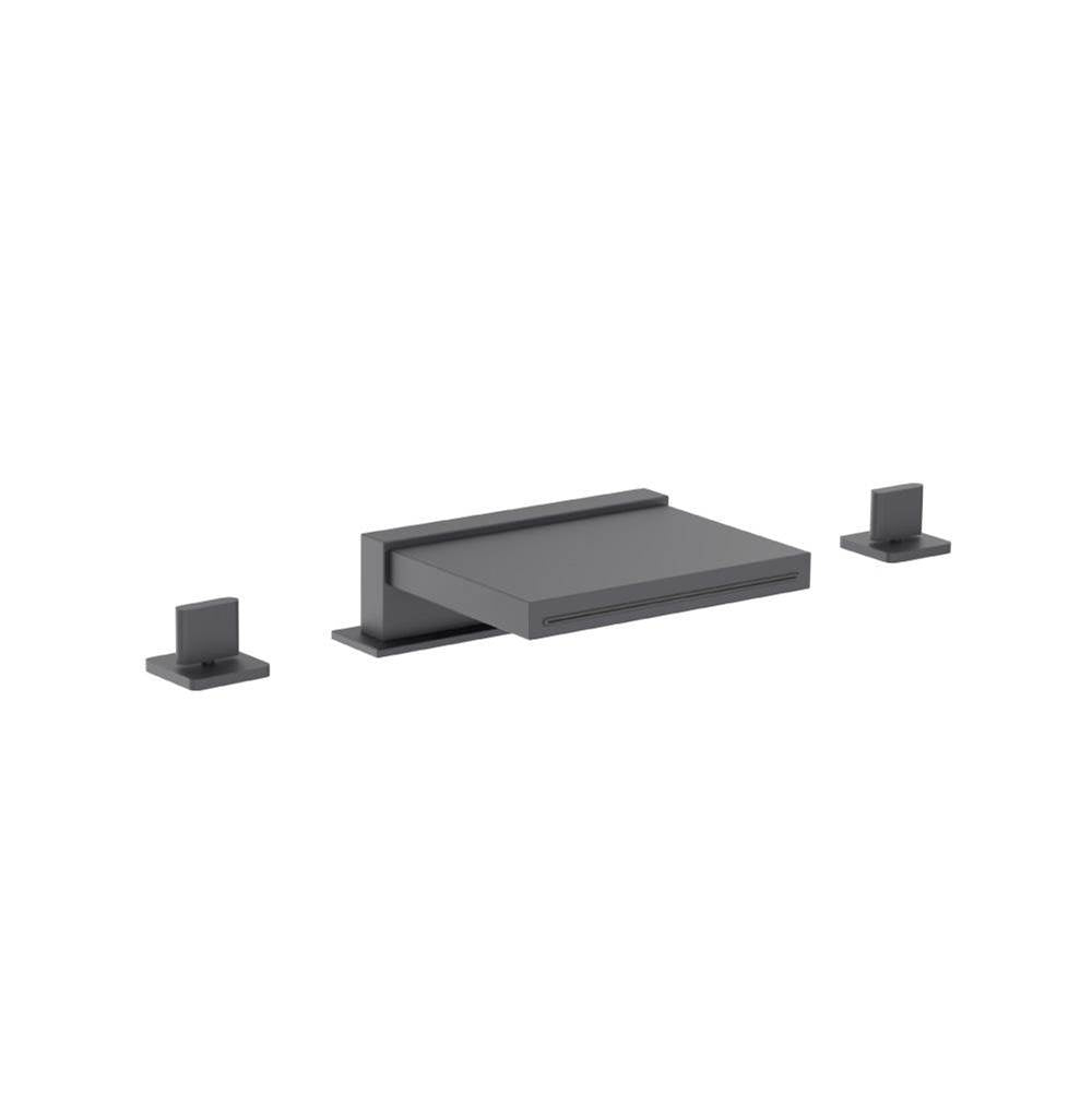 Flusso Serie 260 260.2410CF 3 Hole Deck Mount Cascade / Sheet Flow Roman Tub Faucet
