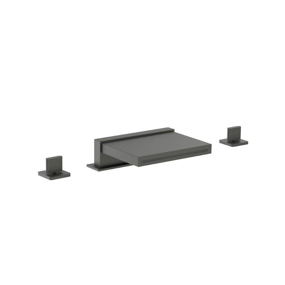 Flusso Serie 260 260.2410CF 3 Hole Deck Mount Cascade / Sheet Flow Roman Tub Faucet