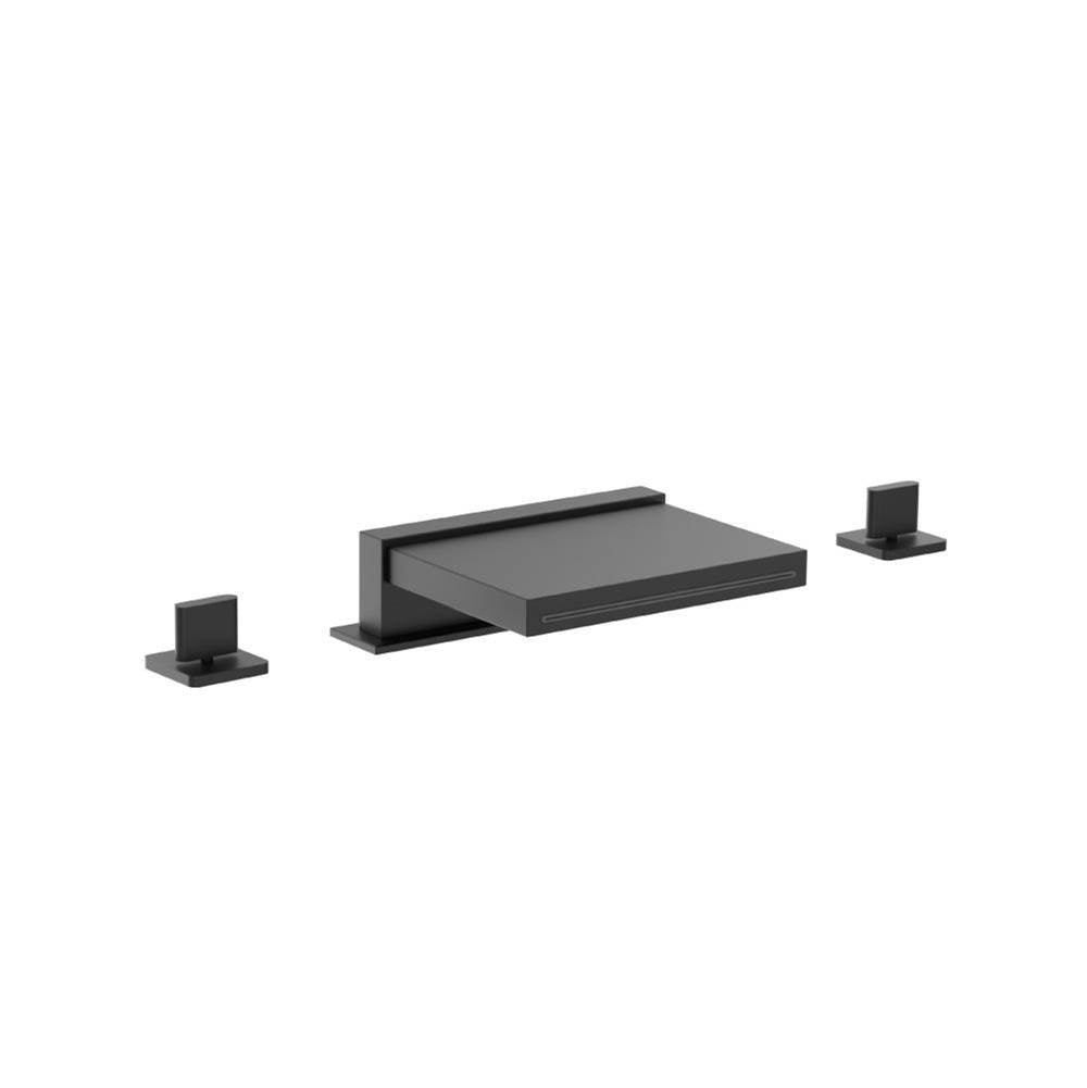 Flusso Serie 260 260.2410CF 3 Hole Deck Mount Cascade / Sheet Flow Roman Tub Faucet