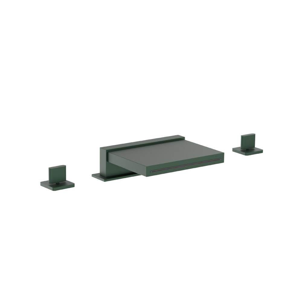 Flusso Serie 260 260.2410CF 3 Hole Deck Mount Cascade / Sheet Flow Roman Tub Faucet