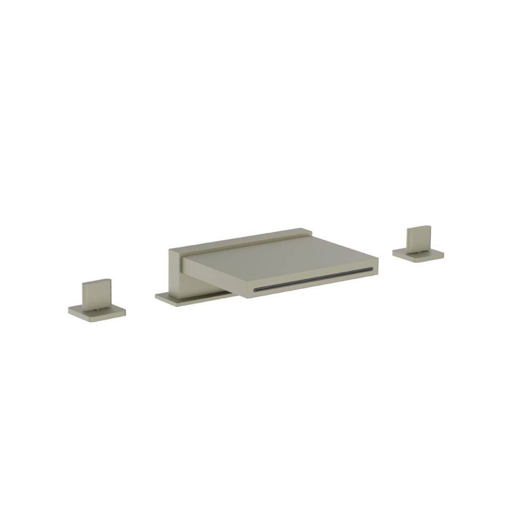 Flusso Serie 260 260.2410CF 3 Hole Deck Mount Cascade / Sheet Flow Roman Tub Faucet