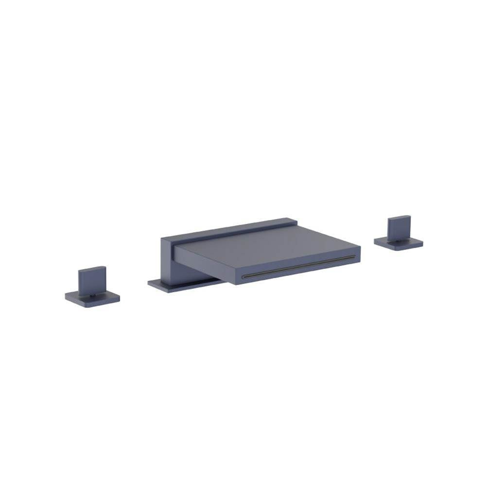 Flusso Serie 260 260.2410CF 3 Hole Deck Mount Cascade / Sheet Flow Roman Tub Faucet