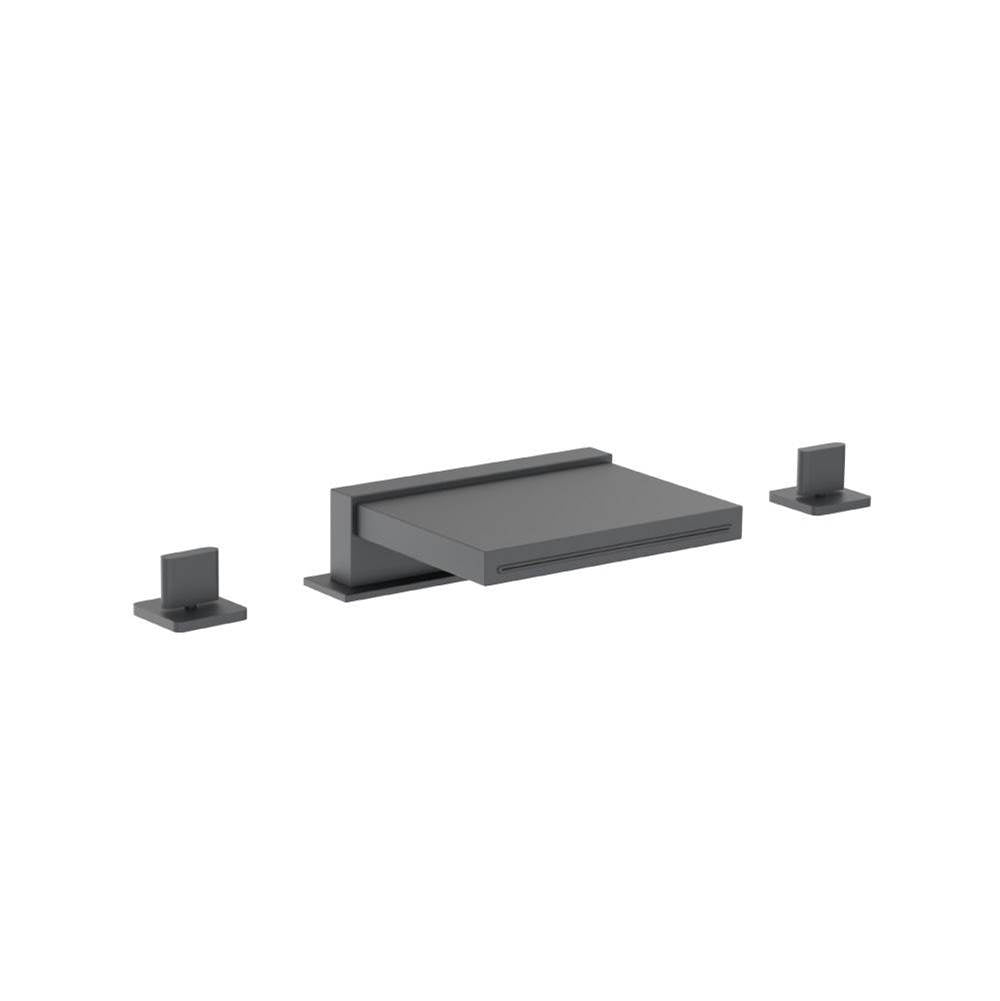 Flusso Serie 260 260.2410CF 3 Hole Deck Mount Cascade / Sheet Flow Roman Tub Faucet