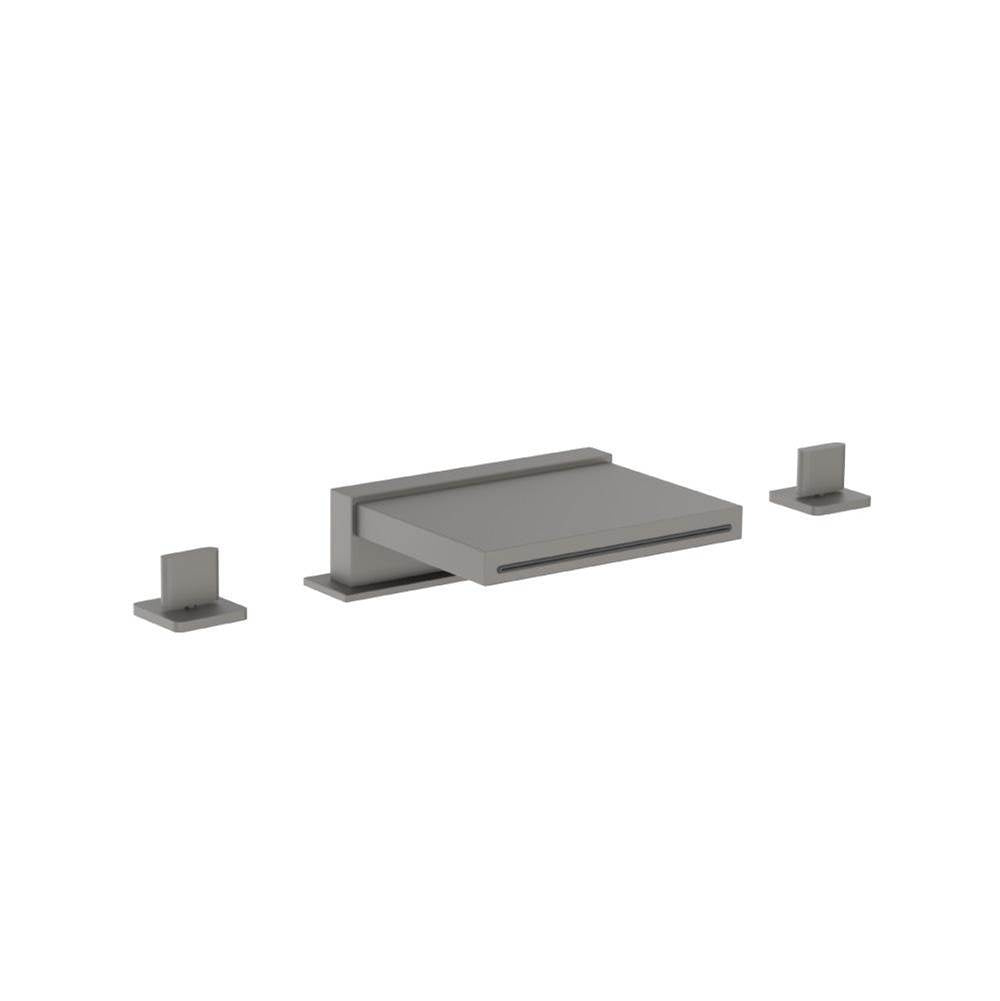 Flusso Serie 260 260.2410CF 3 Hole Deck Mount Cascade / Sheet Flow Roman Tub Faucet