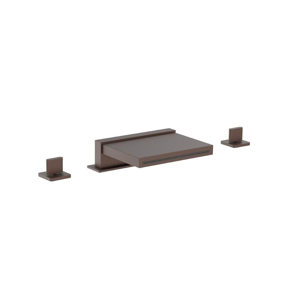 Flusso Serie 260 260.2410CF 3 Hole Deck Mount Cascade / Sheet Flow Roman Tub Faucet
