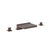 Flusso Serie 260 260.2410CF 3 Hole Deck Mount Cascade / Sheet Flow Roman Tub Faucet