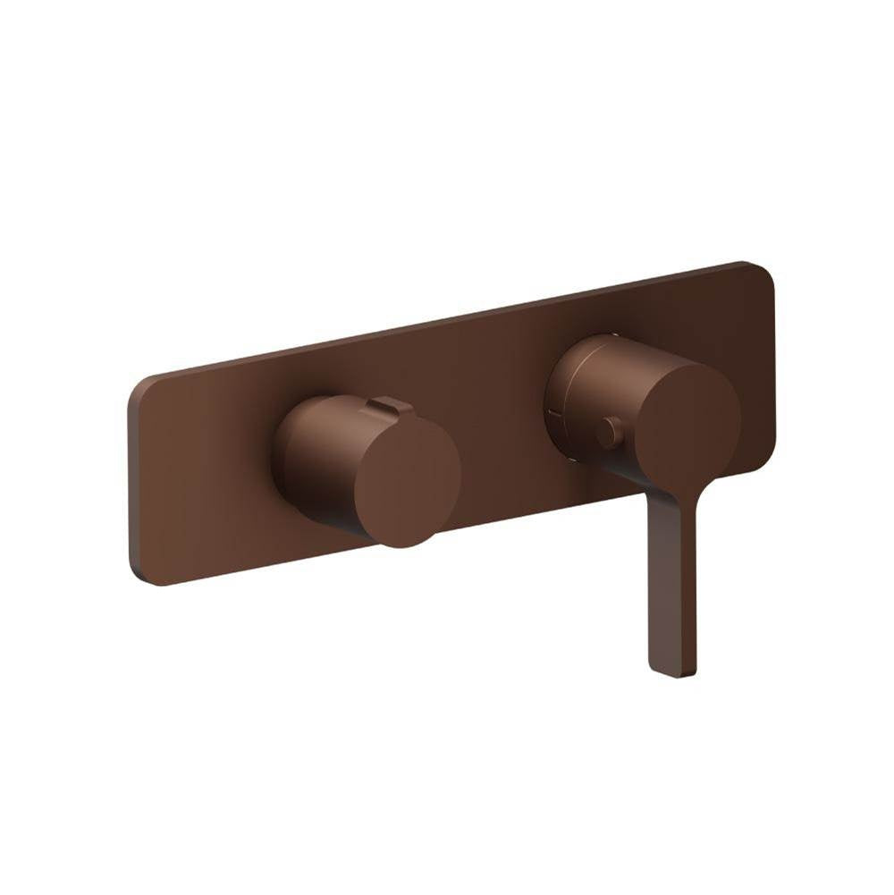 Flusso Serie 260 260.2705 3/4" Horizontal Thermostatic Shower Valve & Trim - 3 Output