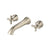 Flusso 270.1950T Trim For Two Handle Wall Mounted Bathroom Faucet