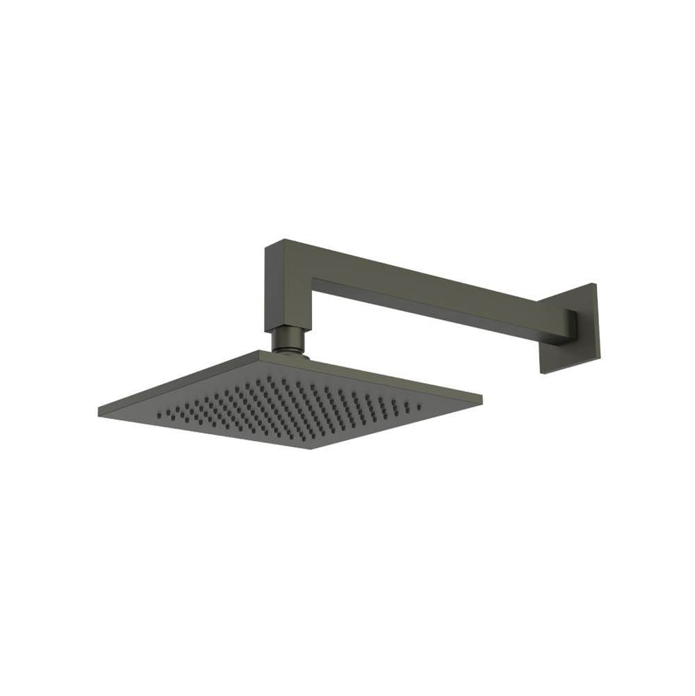 Flusso HS1001W 8" Solid Brass Showerhead / Rainhead With 12" Wall Mount Shower Arm
