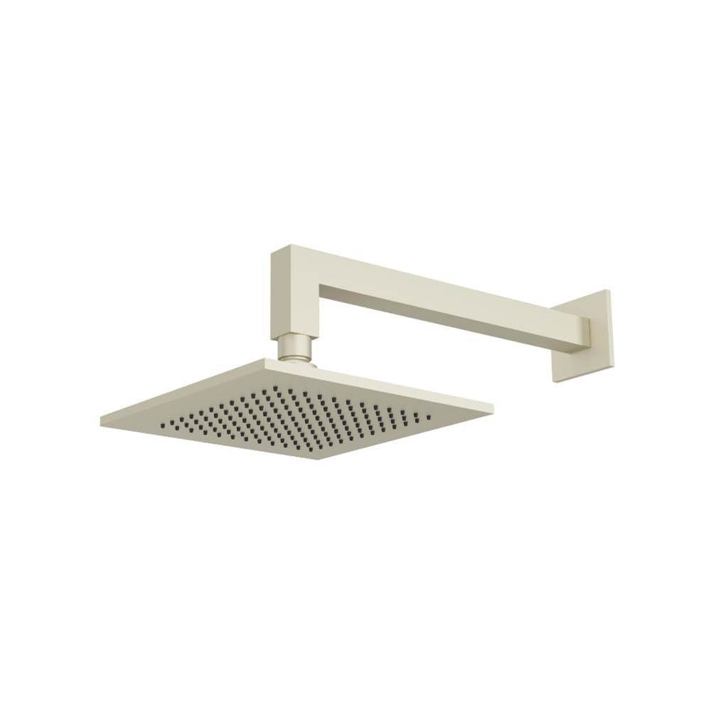 Flusso HS1001W 8" Solid Brass Showerhead / Rainhead With 12" Wall Mount Shower Arm