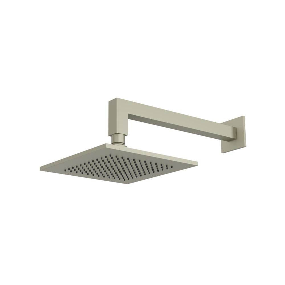 Flusso HS1001W 8" Solid Brass Showerhead / Rainhead With 12" Wall Mount Shower Arm