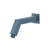 Flusso HS1020 Square Shower Arm With Flange - 7" - With Flange