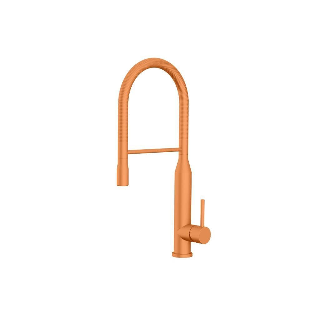Flusso K.1260 Glatt - Semi-Professional Dual Spray Stainless Steel Kitchen Faucet With Pull Out