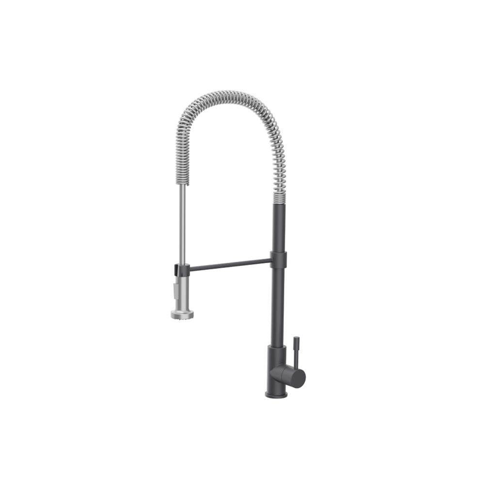 Flusso K.2000 Professio - S - Dual Spray Professional Stainless Steel Kitchen Faucet With Pull Out