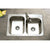Houzer Glowtone Stainless Steel Drop-in Topmount 60/40 Double Bowl Kitchen Sink - Parent