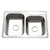Houzer Glowtone Stainless Steel Drop-in Topmount 60/40 Double Bowl Kitchen Sink - Parent