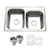 Houzer Glowtone Stainless Steel Topmount 60/40 Double Bowl Kitchen Sink Strainers & Grids - Parent