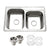 Houzer Glowtone Stainless Steel Topmount 60/40 Double Bowl Kitchen Sink Strainers & Grids