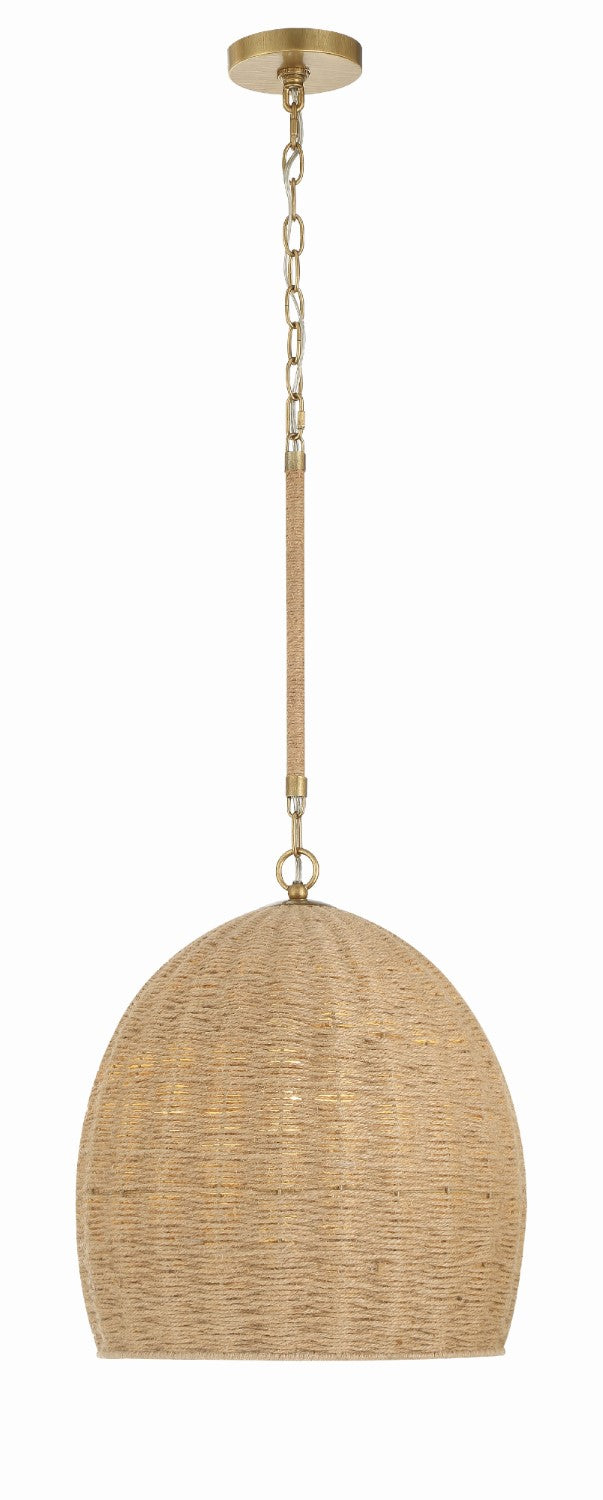 Crystorama JAC-10500-SG Jace 1 Light Pendant - Soft Gold