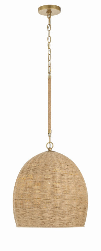 Crystorama JAC-10500-SG Jace 1 Light Pendant - Soft Gold