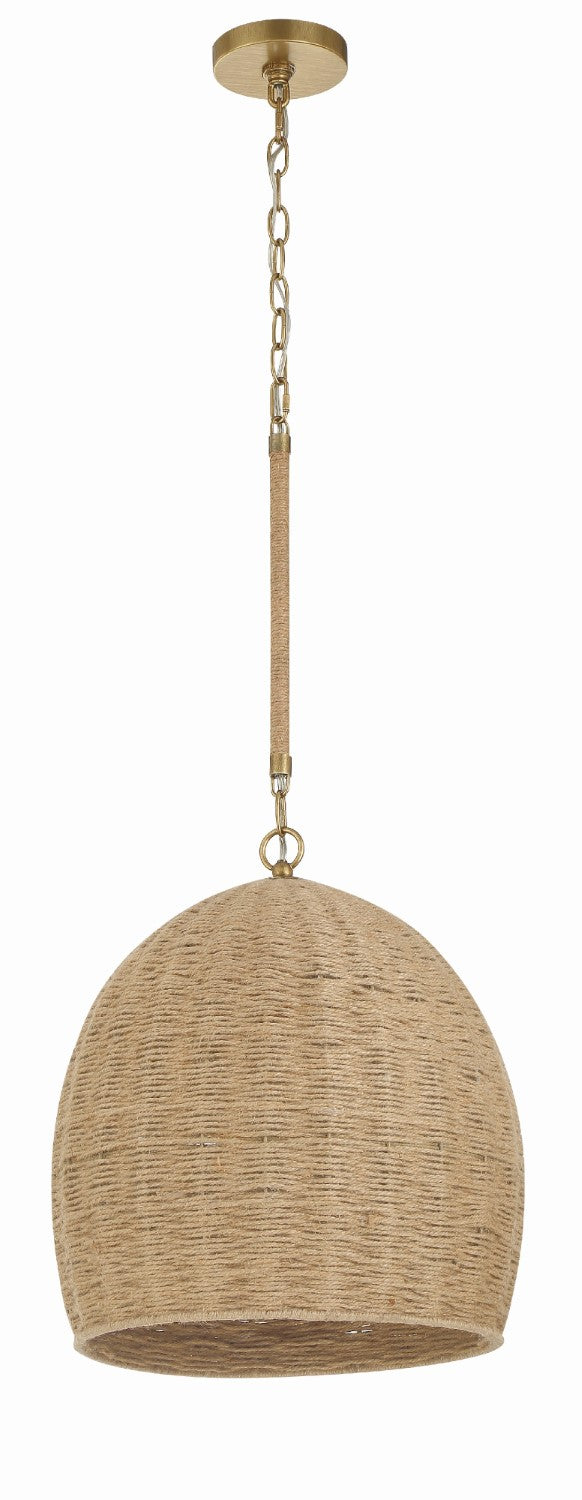Crystorama JAC-10500-SG Jace 1 Light Pendant - Soft Gold