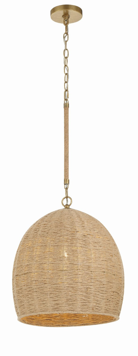 Crystorama JAC-10500-SG Jace 1 Light Pendant - Soft Gold