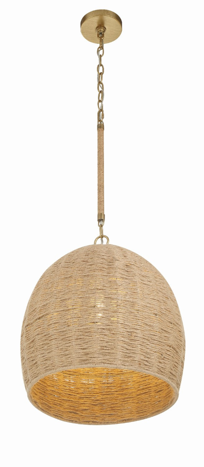 Crystorama JAC-10500-SG Jace 1 Light Pendant - Soft Gold