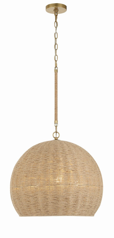 Crystorama JAC-10503-SG Jace 3 Light Pendant - Soft Gold