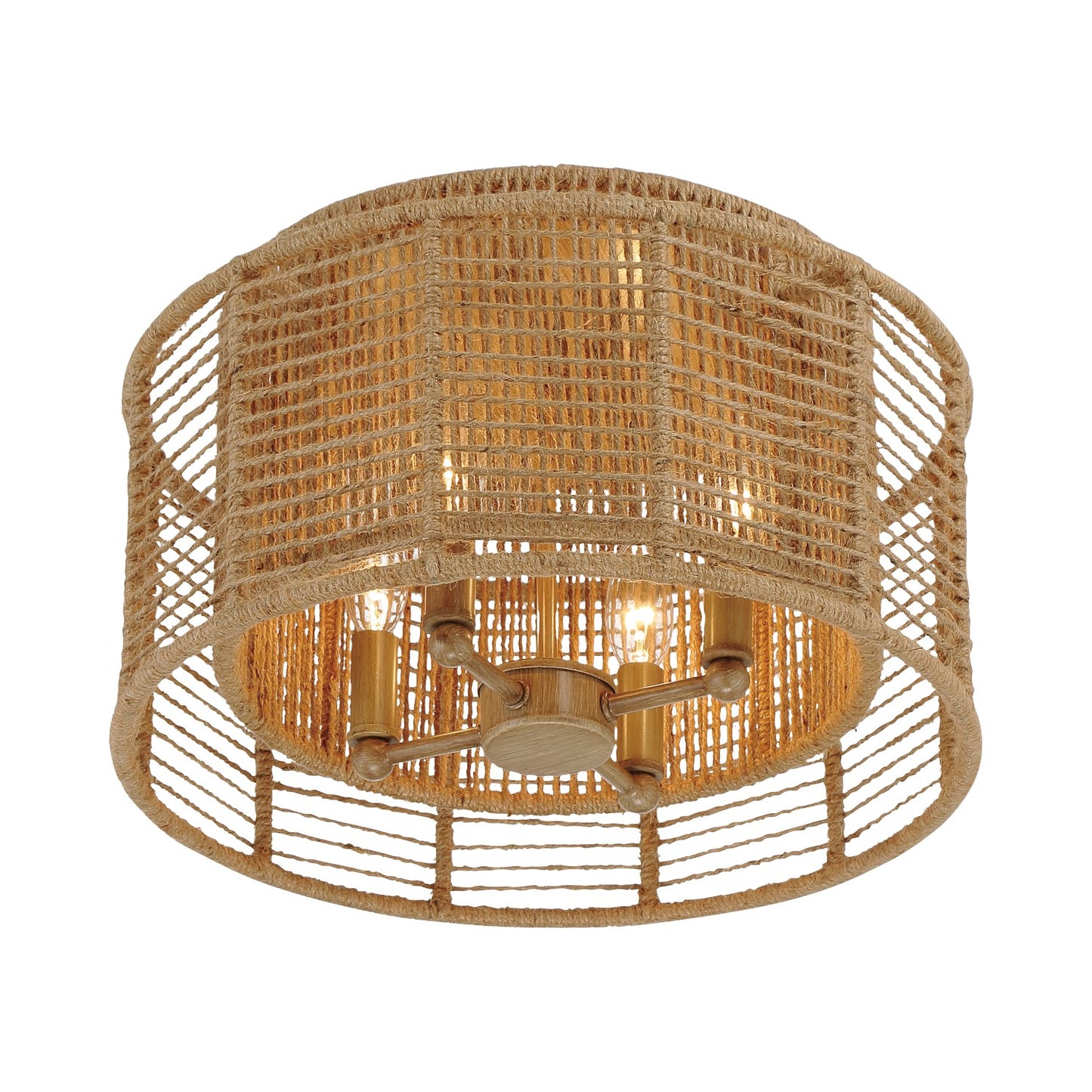 Crystorama JAY-A5000-BS Jayna 4 Light Ceiling Mount - Burnished Silver