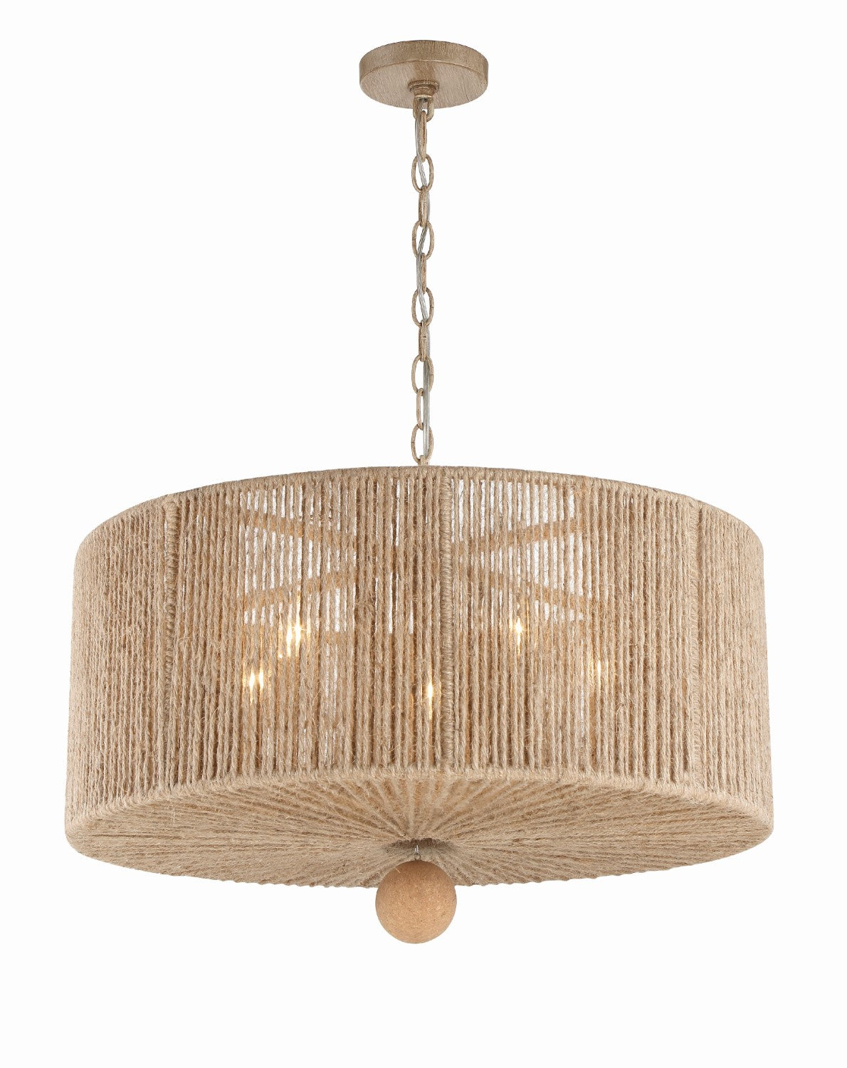 Crystorama JES-B7105-BS Jessa 5 Light Pendant - Burnished Silver