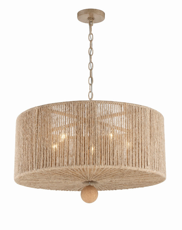 Crystorama JES-B7105-BS Jessa 5 Light Pendant - Burnished Silver