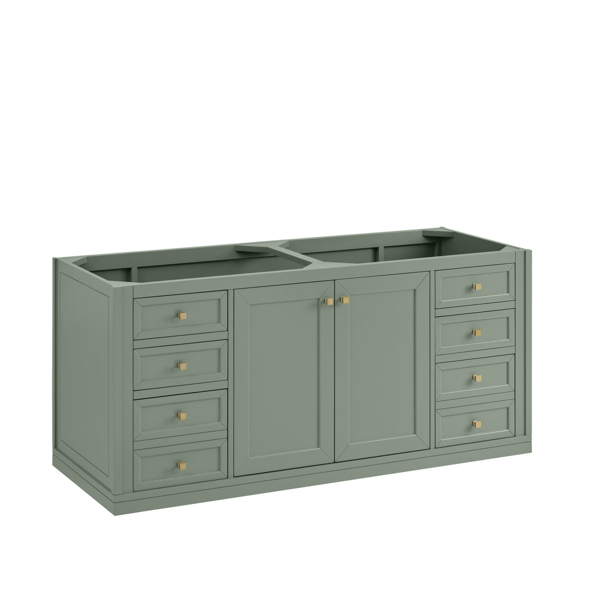 James Martin 503-V60D-M-SC Chicago 60" Double Vanity, Smokey Celadon