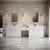 James Martin Bellshire 120" Dual Vanity Set with 24" Make-Up Counter - Parent