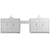 James Martin Bellshire 120" Dual Vanity Set with 24" Make-Up Counter