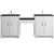 James Martin Bellshire 84" Dual Vanity Set with 24" Make-Up Counter
