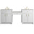 James Martin Bellshire 84" Dual Vanity Set with 24" Make-Up Counter