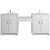 James Martin Bellshire 84" Dual Vanity Set with 24" Make-Up Counter