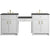 James Martin Bellshire 84" Dual Vanity Set with 24" Make-Up Counter