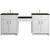 James Martin Bellshire 84" Dual Vanity Set with 24" Make-Up Counter