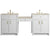 James Martin Bellshire 84" Dual Vanity Set with 24" Make-Up Counter