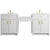 James Martin Bellshire 84" Dual Vanity Set with 24" Make-Up Counter